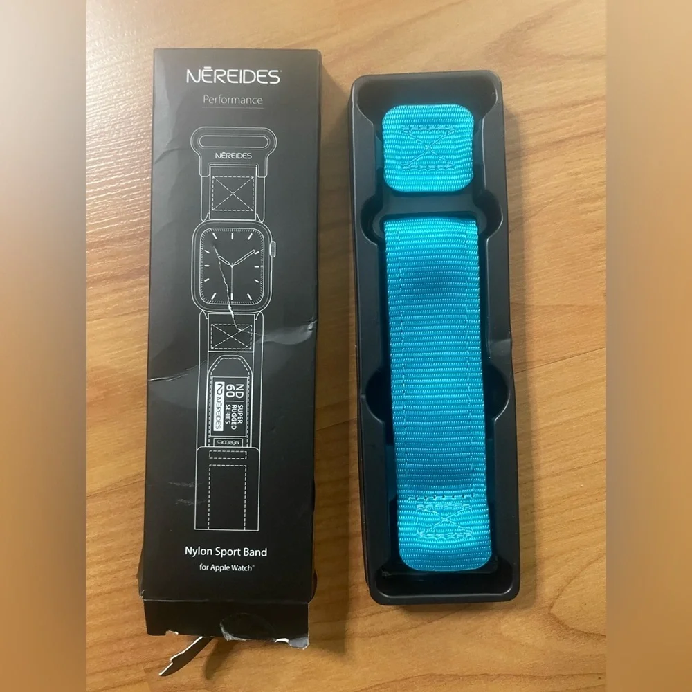Open Box Aqua Blue Watch Strap Compatible with Apple Watch *** See pictures